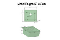 Granitspüle Etugen - 50x50cm Weiss