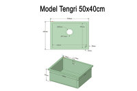 Granitspüle Tengri - 40x50cm Grau (B-Ware)